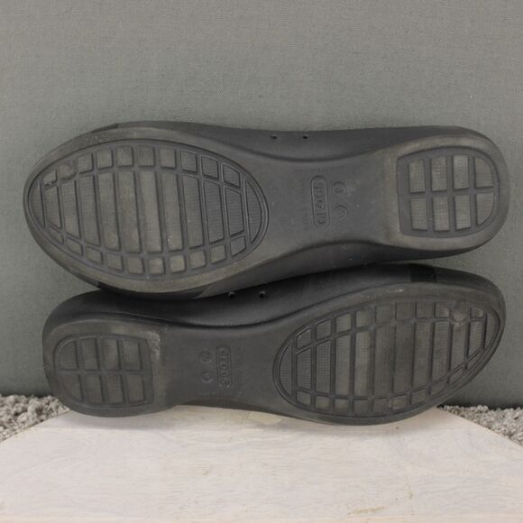 Crocs Ballet Flats Slip On Comfort Womens 9 Black Shoes - Picture 7 of 9